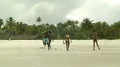 Seductive Brazilian babe getting drilled hardcore on the beach