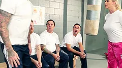 Sporty milf coach Julia Ann fucked by one of her players