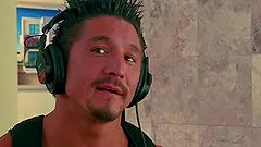 Blonde on a leash enjoys rough ass pounding after sucking cock