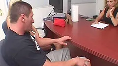 Hardcore FFM sex tape with bosomy blonde Jordan Haze