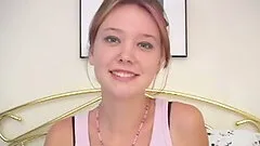 Vivian demonstrates her natural tits and pussy for the cam