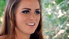 Salacious pornstar with natural tits gives a big black cock a blowjob then gets hammered hardcore