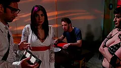 Stunning punk angel Arabelle Raphael gives hard dick a good blowjob