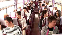 Seductive Japanese teens enjoy fucking hardcore in a bus