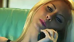 Gorgeous blonde gets a facial cumshot after giving an orgasmic blowjob