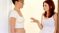 Fantastic brunette cowgirl gets her pussy licked close up after giving a zesty massage