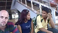 Amateur dame strip teasing before being fucked hardcore in a reality shoot