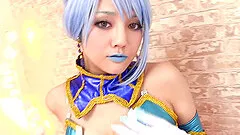 Crafty Japanese babe in a leather outfit gives a blowjob after getting her pussy licked