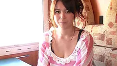 Japanese Anna Natsuki with big tits gets pounded hardcore in the toilet