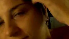 Brunette slut tries hard to milk this boner dry in homemade POV