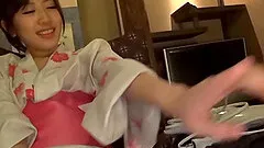 Cowgirl with nice ass enjoying her hairy pussy getting worked on using vibrator