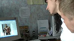 Russian teen with a great body enjoying a hardcore interracial fuck