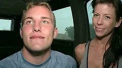 Hot interracial gay sex in the back of a van that drives around town