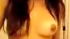 Pretty brunette girl toys her pussy in hardcore homemade solo