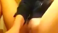Hardcore homemade solo with a girl playing with a dildo