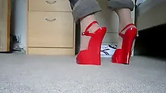 Homemade foot fetish clip with an amateur girl wearing shoes