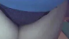 Chubby amateur hussy plays with her crotch in homemade solo