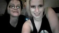 Two kinky blondes show their butts for the webcam and rub a dick
