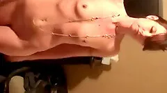 Slim tattooed brunette shows her cock-sucking skills in homemade clip