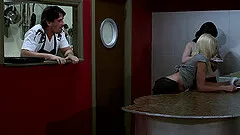 Co-workers fuck hardcore in a kitchen after they close up