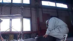 Glamorous Japanese babe with long hair in sexy bikini delivering sensual blowjob in POV