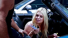 Brunette slut with tattoo enjoys pussy banging and oral sex