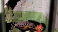 Amazing femdom giving a terrific blowjob before pegging her man's asshole with a strapon