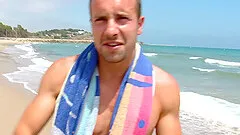 Brunette babe with pretty tits enjoying a hardcore fuck on the beach