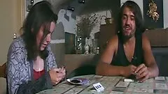 Brunette mom in stockings masturbates her cunt in solo clip