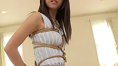 Adorable Japanese girl in bondage is licked nicely then nailed Hardcore