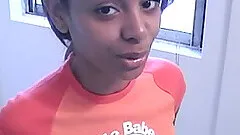 Naturally busty chick shows her body for the cam in homemade clip