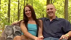 Charming babes with nice ass giving massive dick handjob in the car