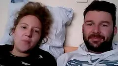 Amateur bitch gives a blowjob to her BF in front of a webcam