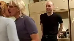 Two depraved mature blondes get fucked hard in homemade foursome