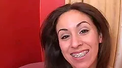 Appreciative Lindera gets funny drawings before blowing in interracial scene