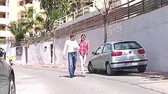 Redhead Russian babe in thong gets cumshot after missionary action