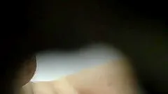 Busty brunette with trimmed pussy gets caught on a hidden cam