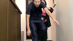 Mature Japanese lady seduces her colleague gives blowjob and fucked