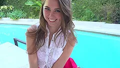 Beautiful babe with a hot ass giving a steamy blowjob before yelling as she gets throbbed till she gets a facial