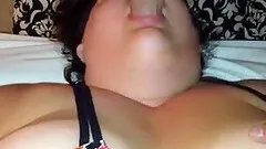 Brunette fattie gets face-fucked in hardcore homemade video