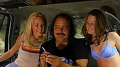 Two nasty amateur lesbians lick each other's vaginas in a car