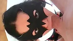 Masked hussy sucks a wang in hardcore POV sex clip