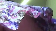 Short-haired amateur milf gets caught on a voyeur's cam