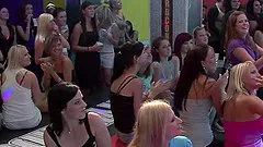 A few kinky chicks strip at a party in hardcore reality video