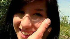 Barbara shows her perky tits then sucks and rides a dick in POV clip