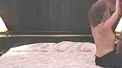 Long-haired chick gets fucked in many poses in homemade clip