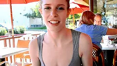 Naughty Flasher Bethany Pulls Out Her Natural Tit in Public