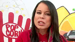 Nikki Delano deepthroats a cock and welcomes it in her butt