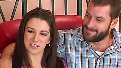 Hardcore cuckold scene with long-haired brunette wife April