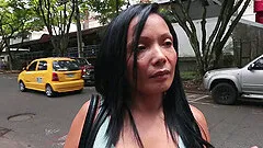 Casandra boasts of her big tits in a car and gets fucked doggy style